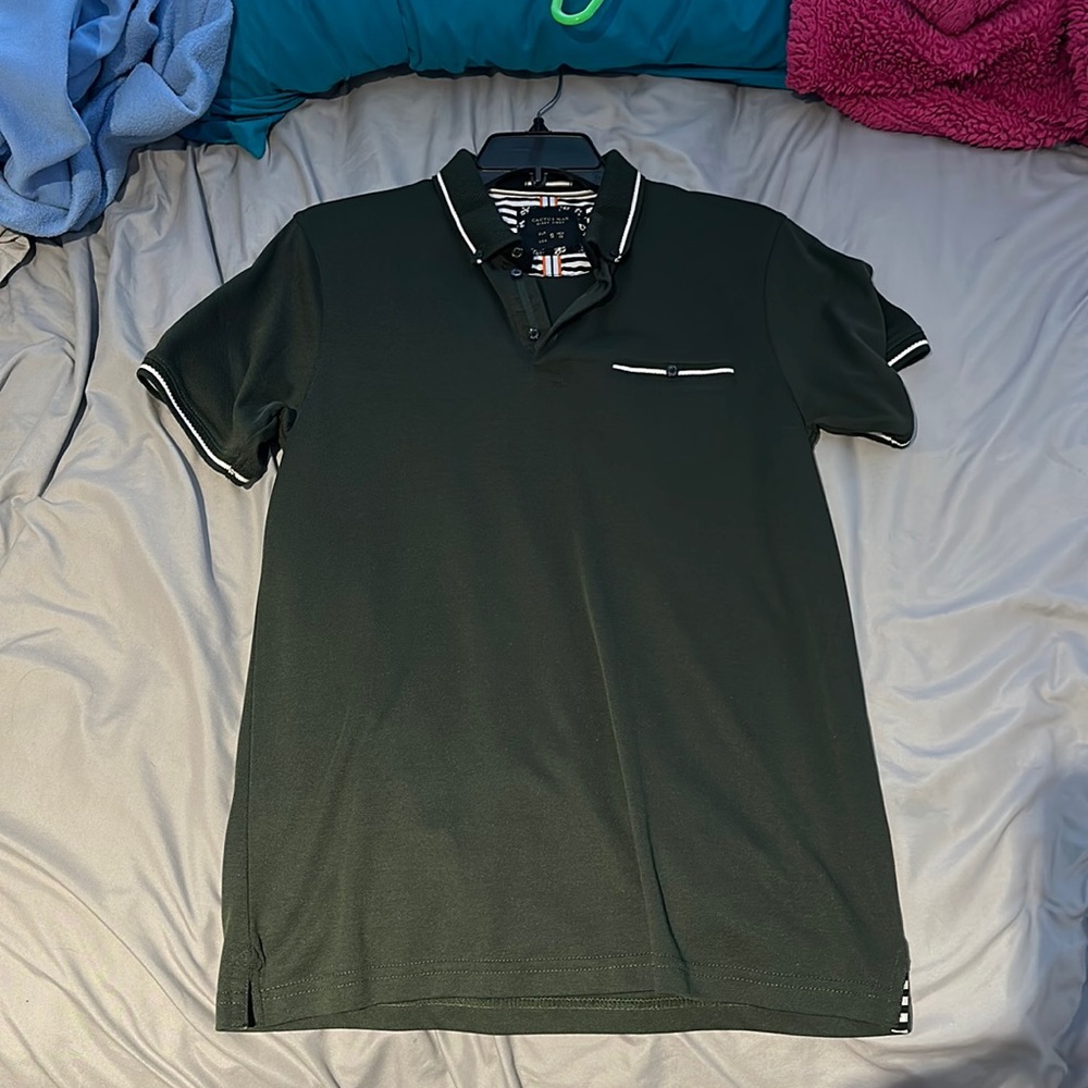 Hunter Green Mens Slim Fit Polo *brand new*